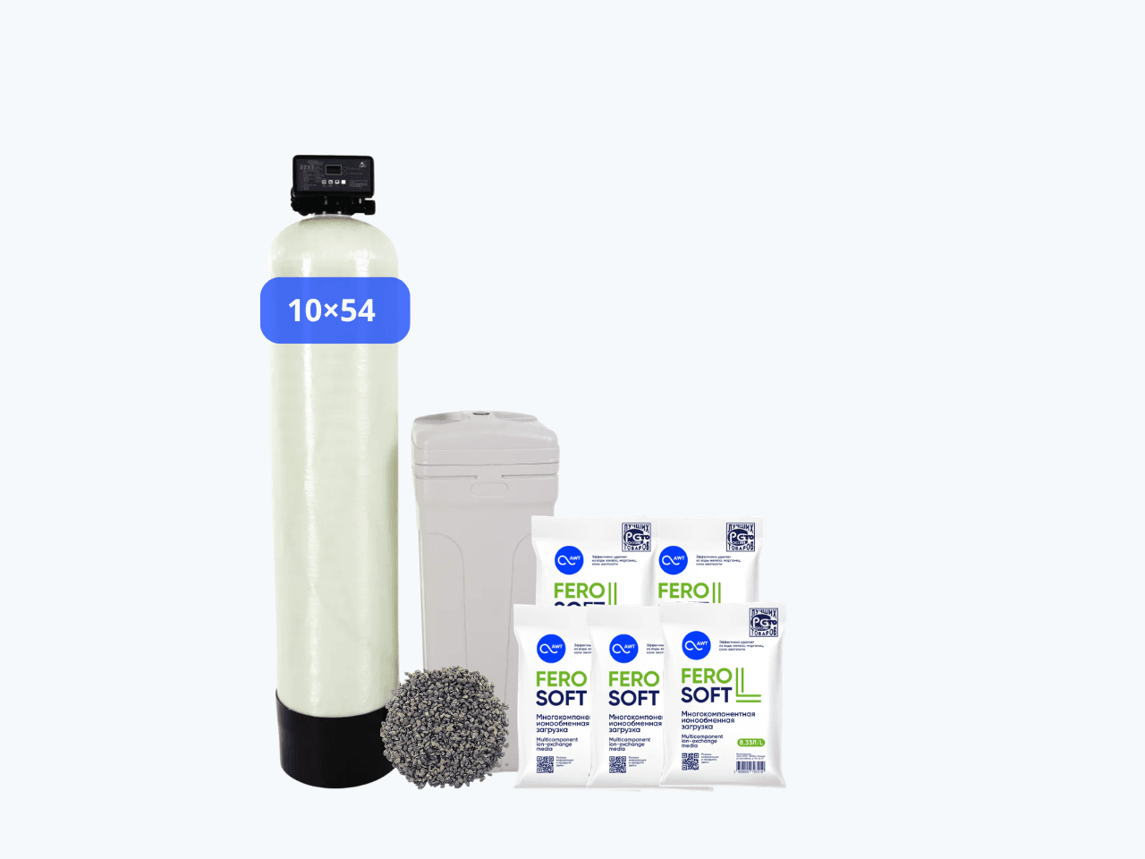 Система очистки воды АКВАПЛЕКС M (3–4 точки, 0,8 м³/ч) для скважины — от железа, жёсткости и марганца