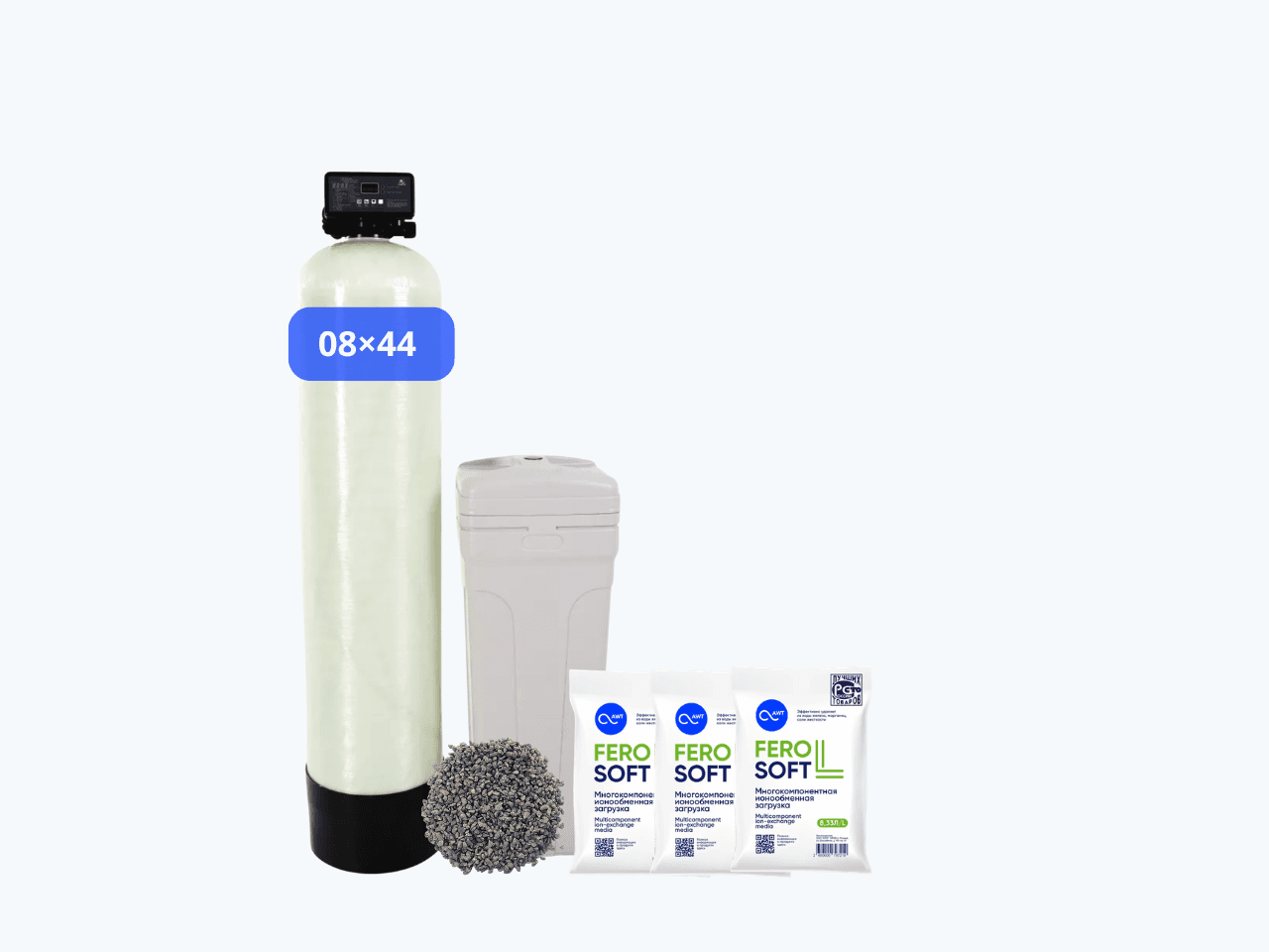 Система очистки воды АКВАПЛЕКС XS (1–2 точки, 0,5 м³/ч) для скважины — от железа, жёсткости и марганца