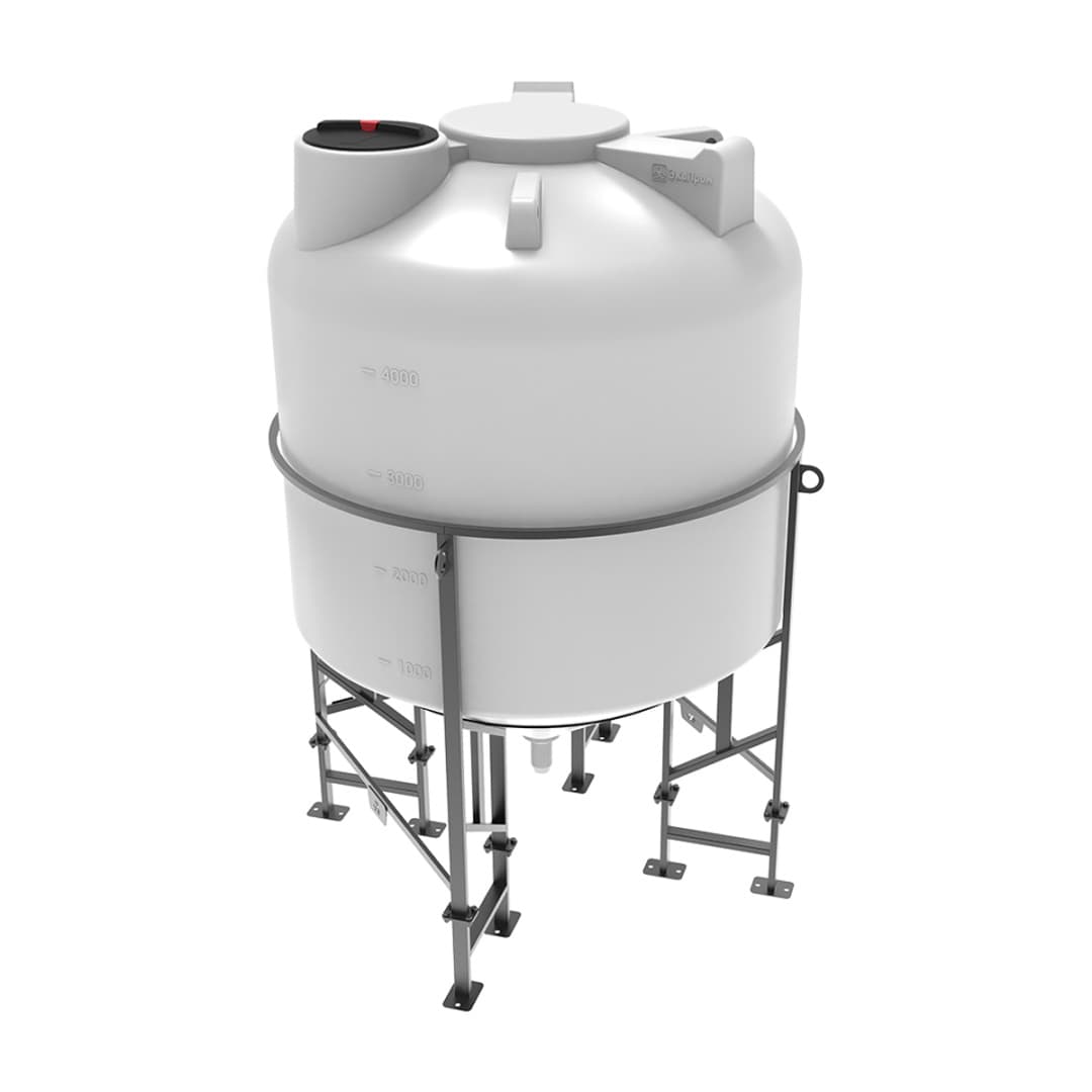 Емкость ЦКТ 5000 л с патрубком 90мм белая в обрешетке New (разборной)