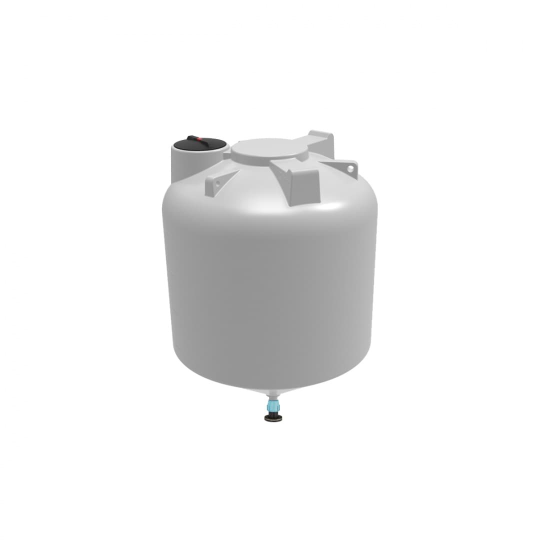 Емкость ЦКТ 5000 л с патрубком 90мм с фланцем под плотность до 1,2 г/см³ белая