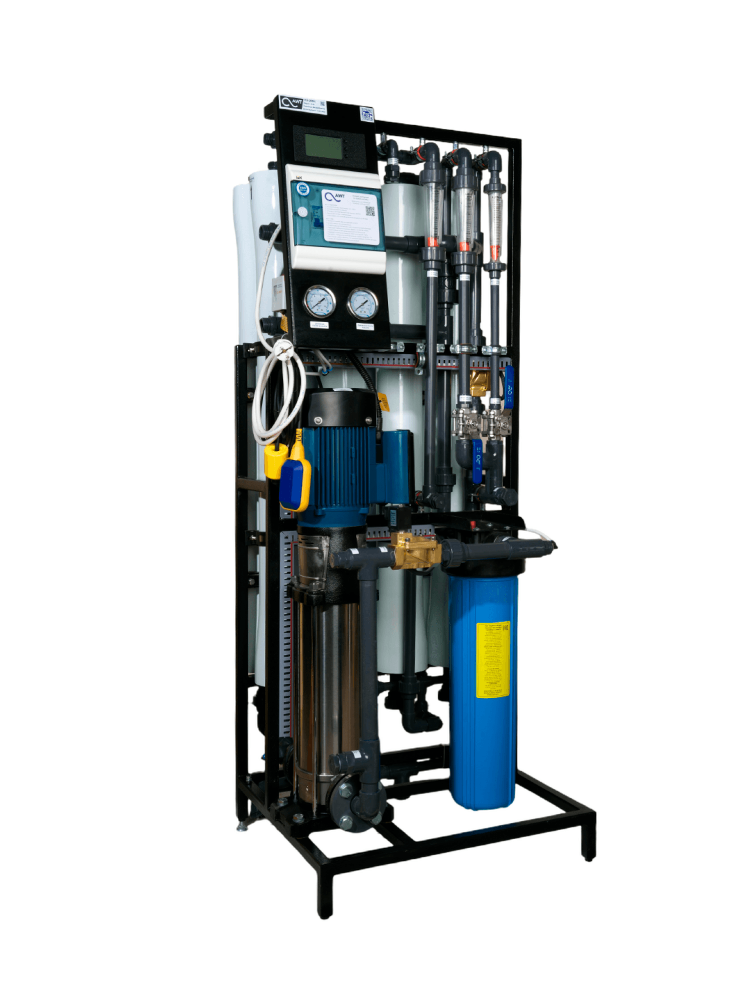 AWT RO-2000L (8/4040) - установка обратного осмоса с насосом (до 2.00 м3/ч) — фото 2