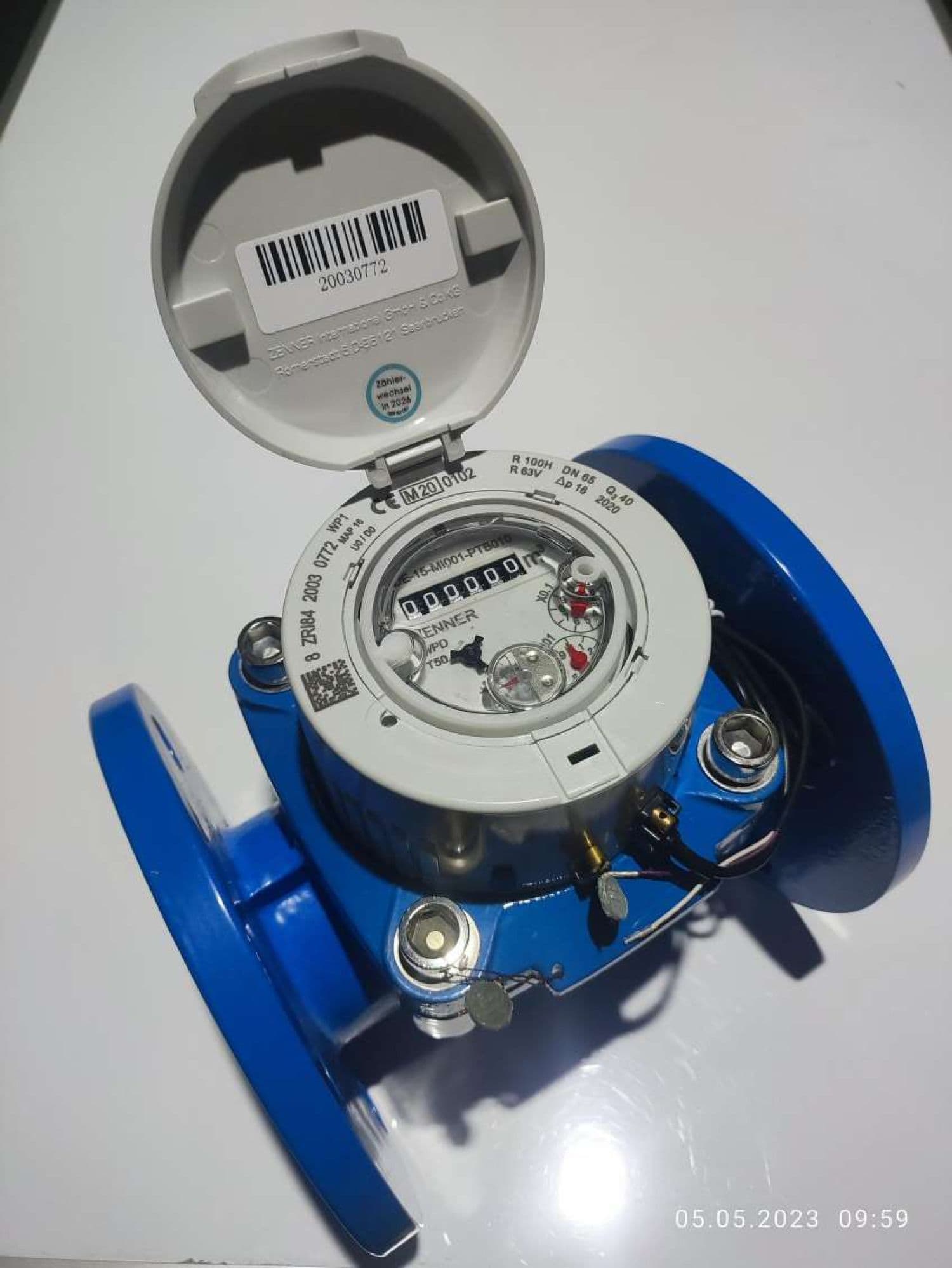 Водосчетчик ZENNER DN65 с имп. выходом (100л/имп) в сборе