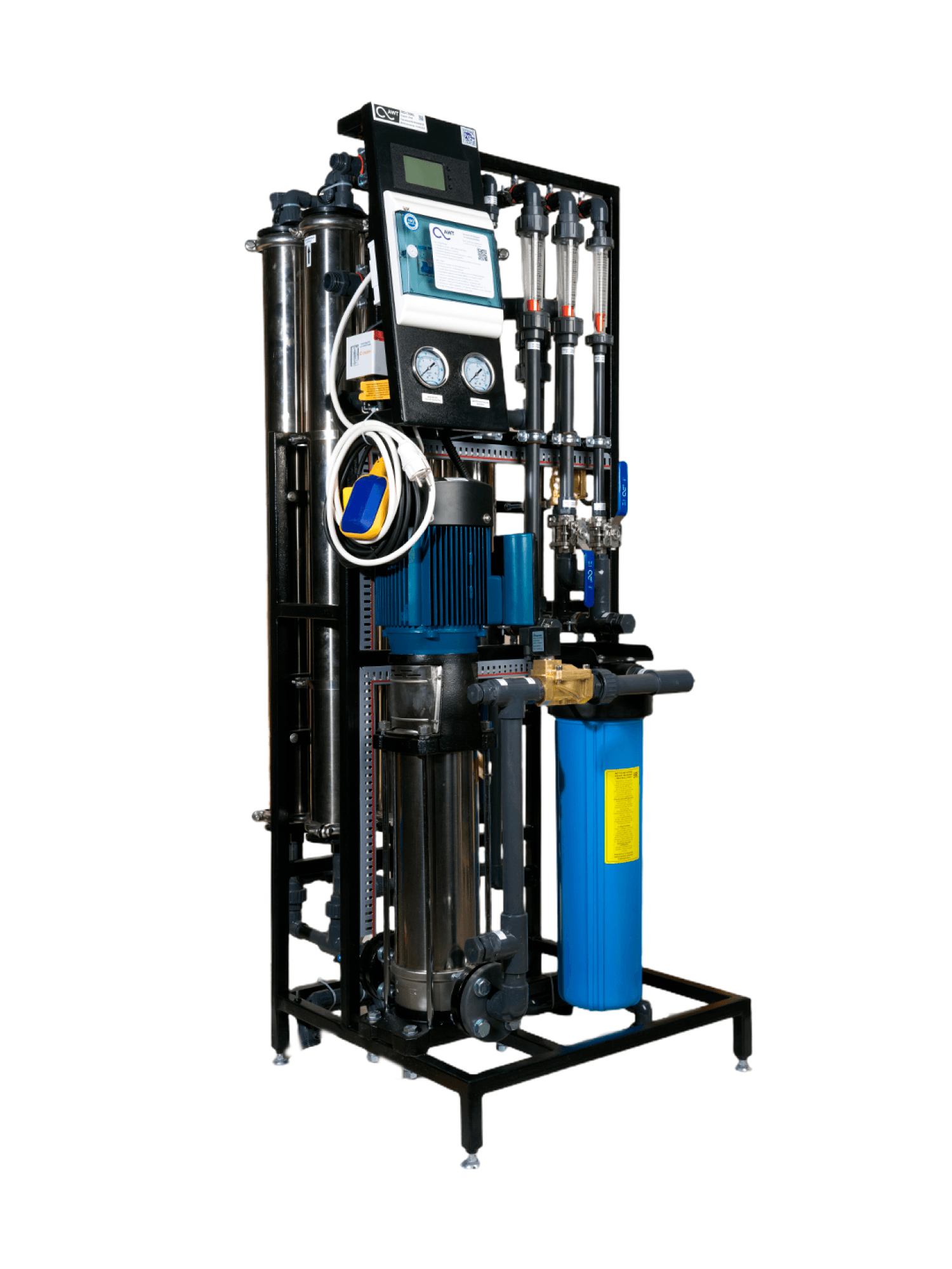 AWT RO-1500L (6/4040) - установка обратного осмоса с насосом (до 1,5 м3/ч) — фото 2