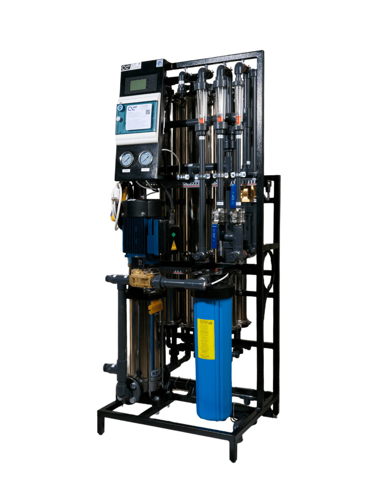 AWT RO-1500L (6/4040) - установка обратного осмоса с насосом (до 1,5 м3/ч) — фото 3